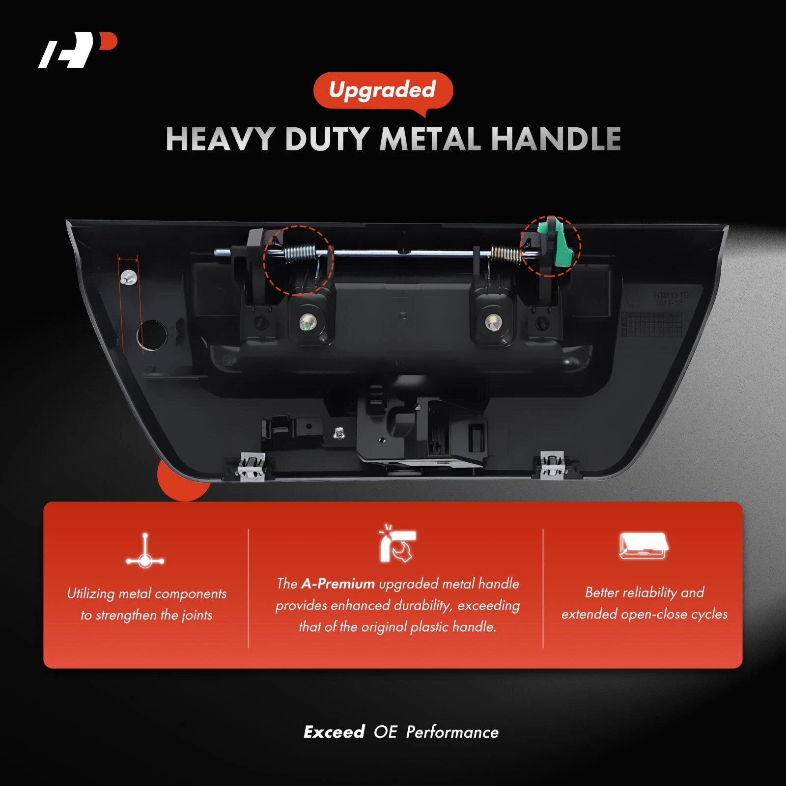 Upgraded Metal Tailgate Handle for Ford F-150 (2018-2020)