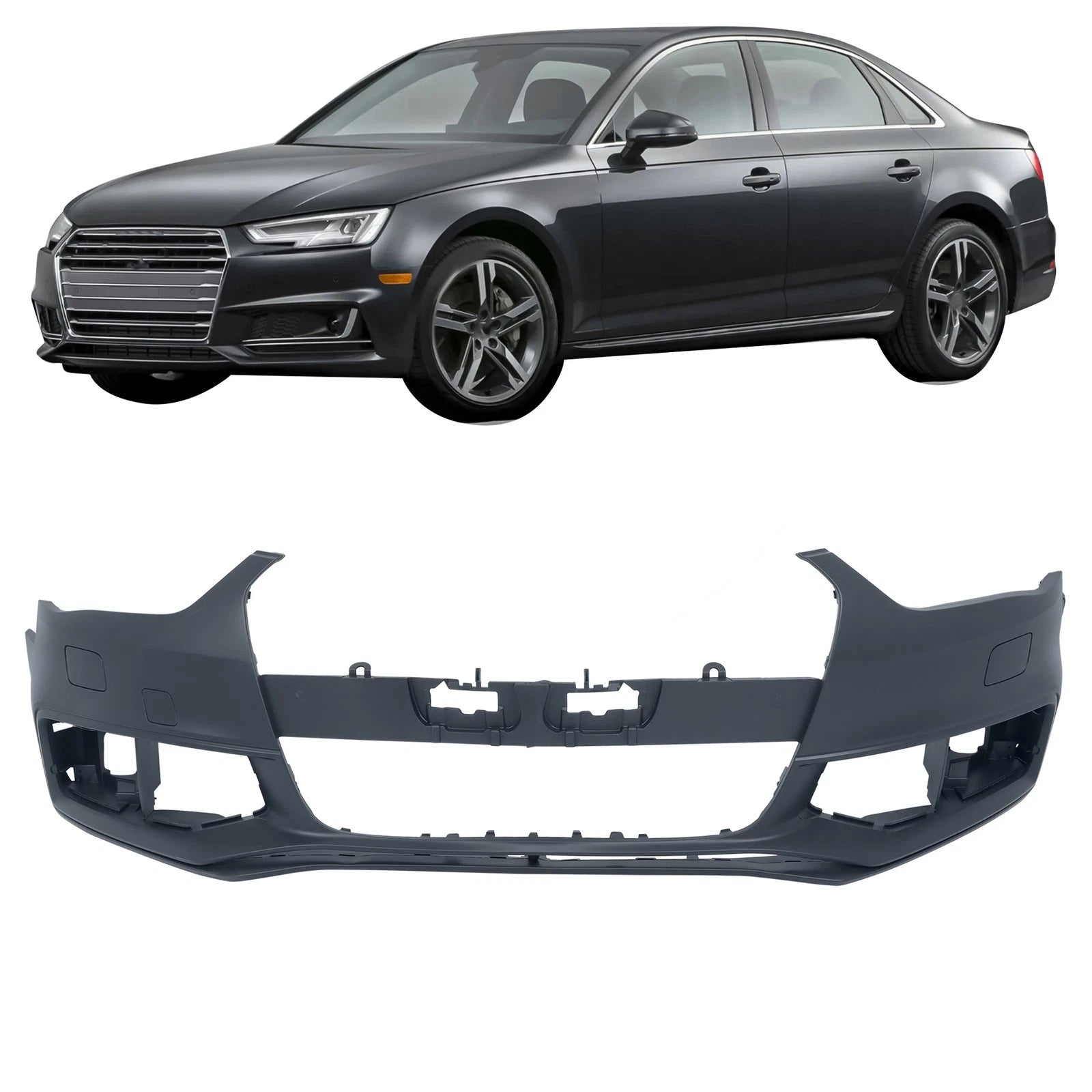 Front Bumper Cover for Audi A4 S4 A4 Quattro (2013–2016)