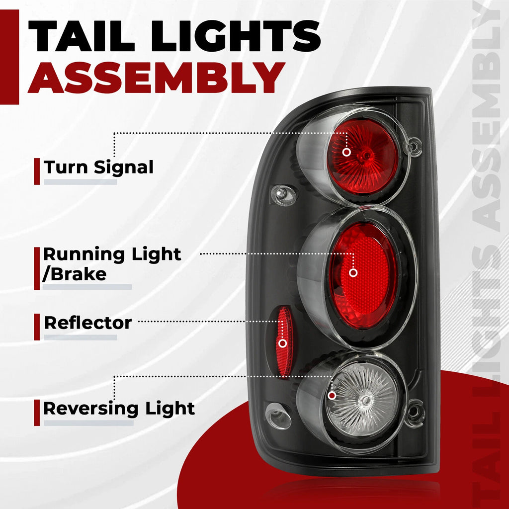 Pair of Tail Lights for Toyota Tacoma (2001–2004) Replacement Lamps