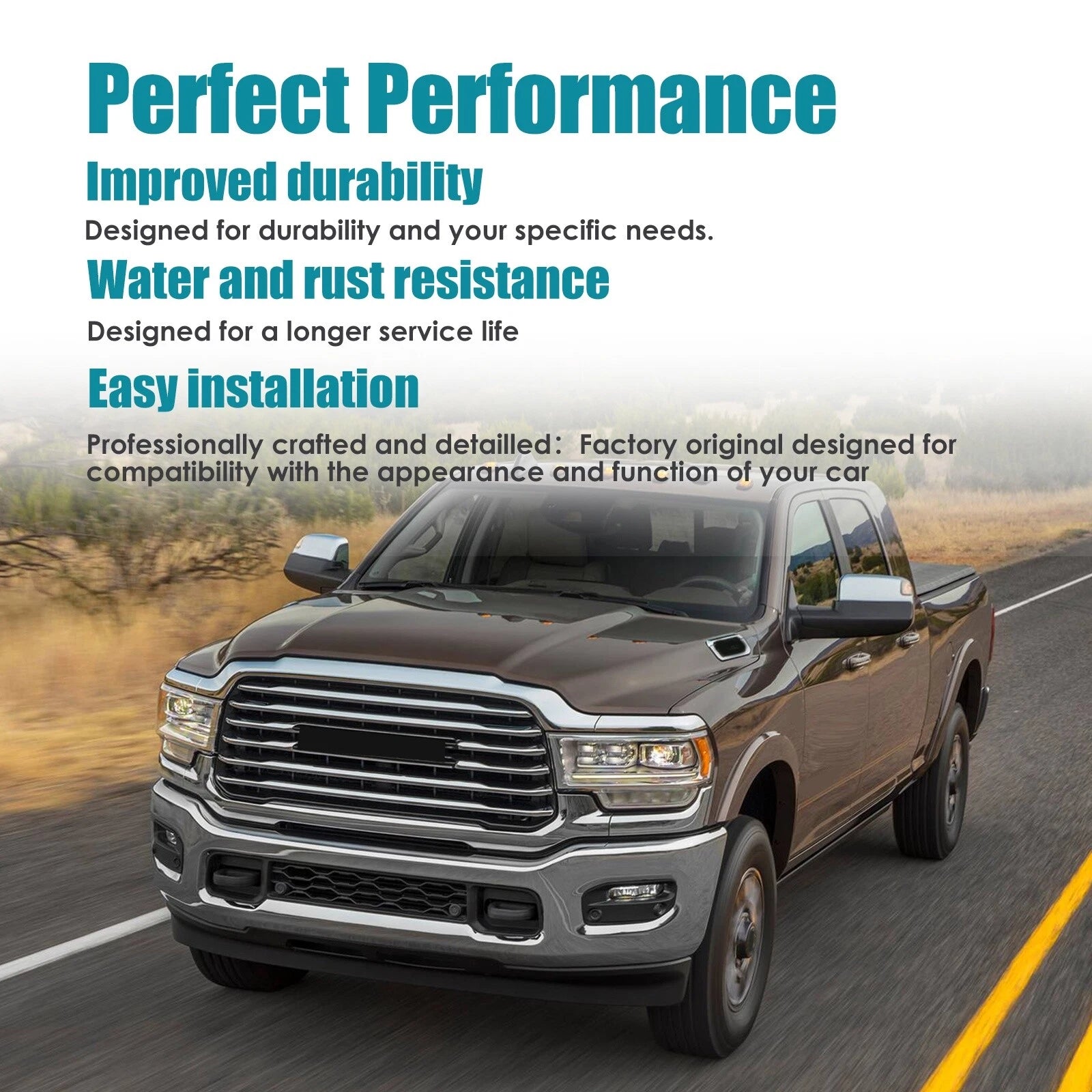 Chrome Steel Front Bumper for Dodge Ram 2500 3500 (2019–2023)