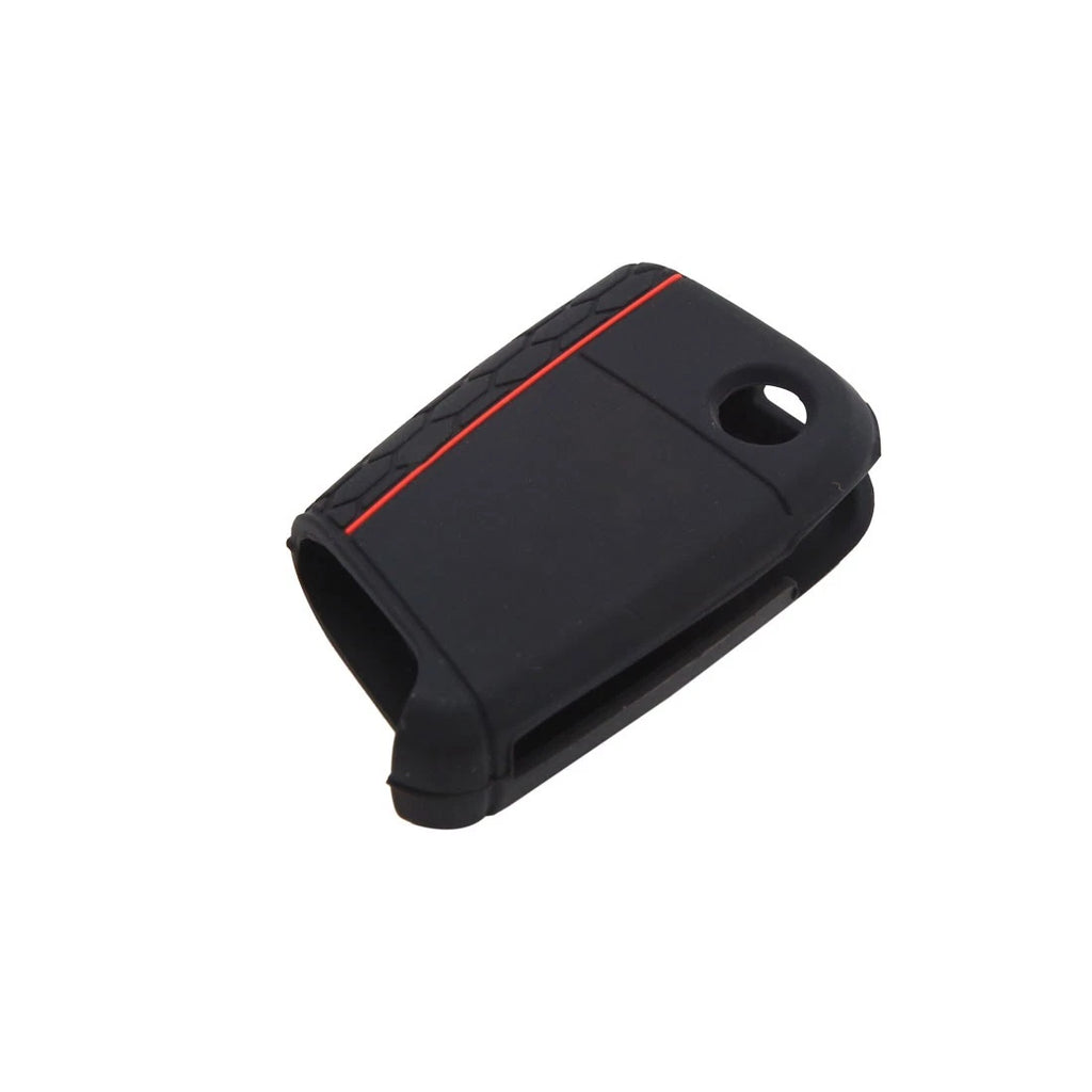 Black Silicone 3 Button Remote Key Cover Case for Volkswagen Skoda (609876849432)