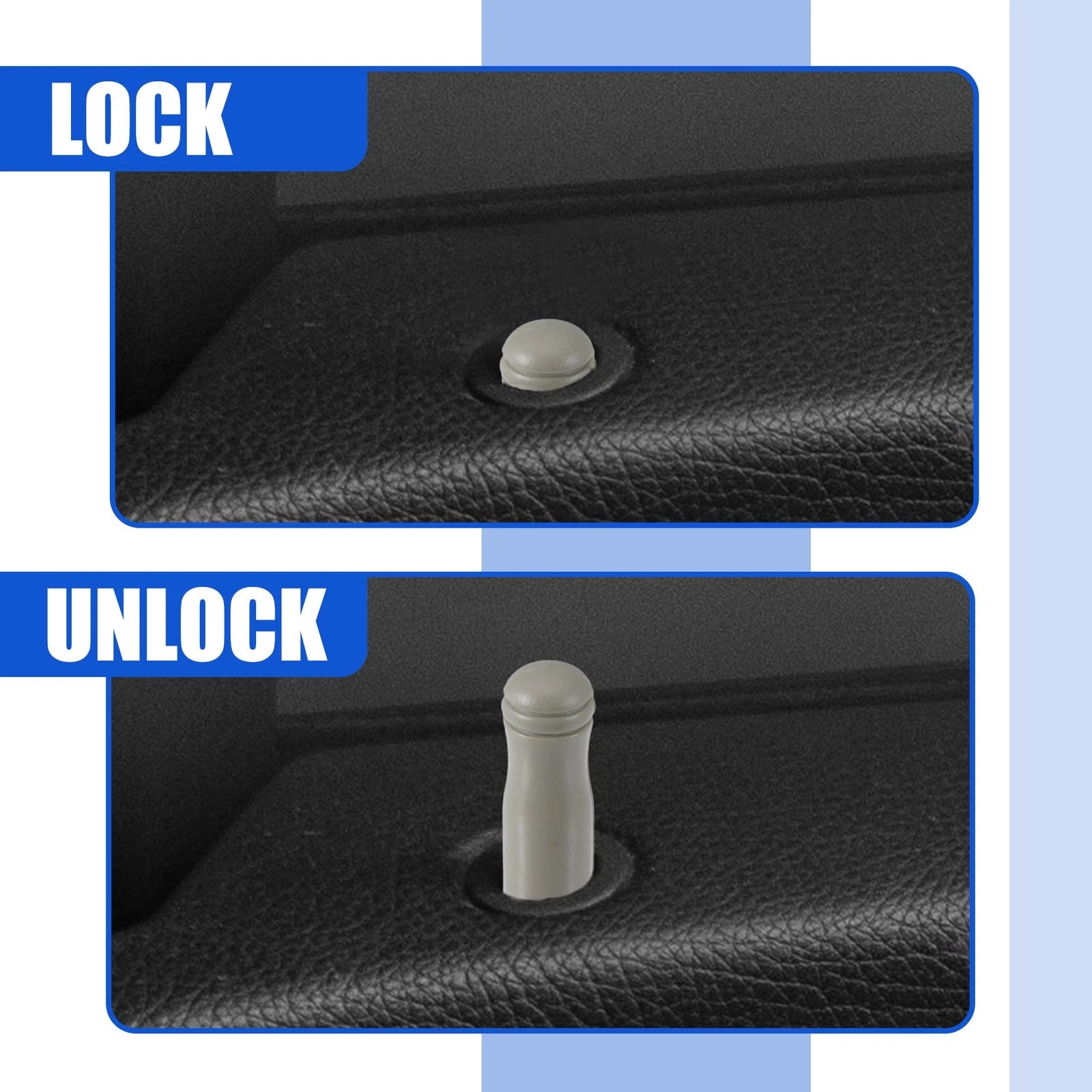 Auto Door Lock Rod Knob Gray for Honda Civic (1996–2000) No.72137-SP0-003ZF