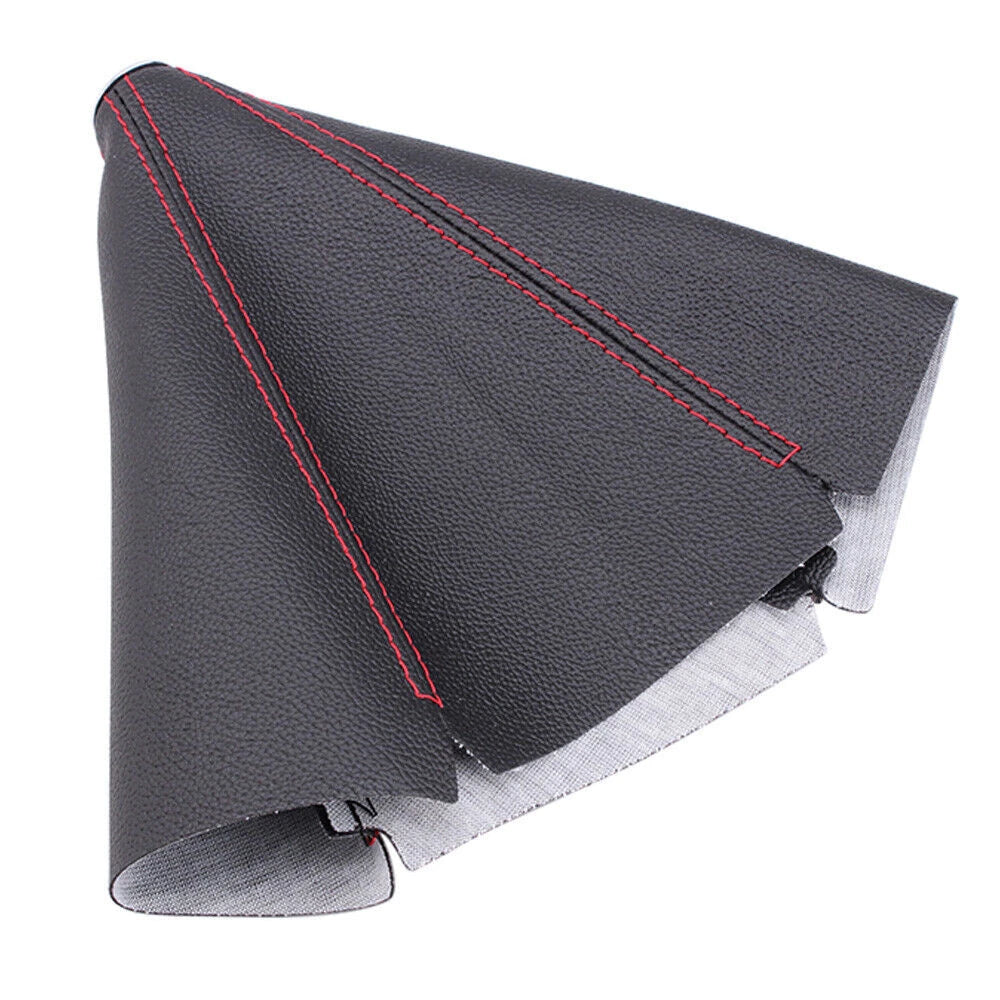 Racing Shifter Boot Cover for Manual Automatic Shift Knob - Black Red Blue Stitch