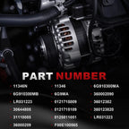 Alternator with Decoupler Pulley for Volvo S60 S80 V60 V70 XC60 XC70 (180A, 12V)