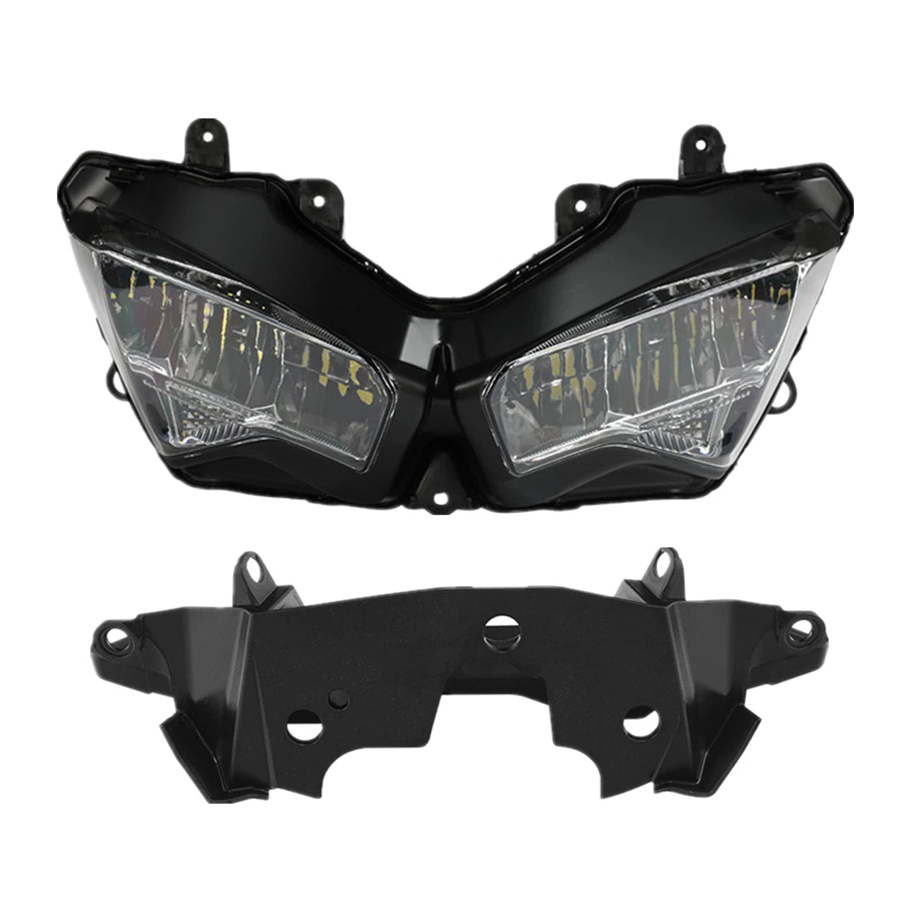 LED Headlight Lamp & Fairing Stay Bracket for Kawasaki Ninja ZX6R (2019–2023)