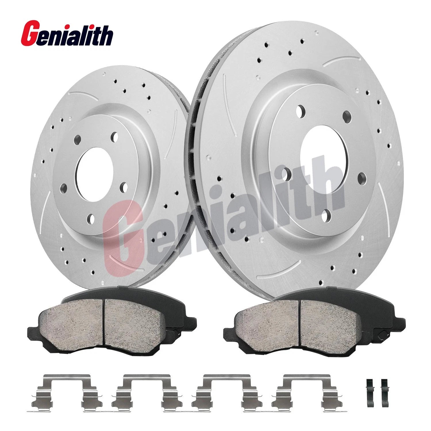 Front Brake Rotors + Ceramic Pads for Dodge Caliber (2007–2012), Avenger (2008–2014)