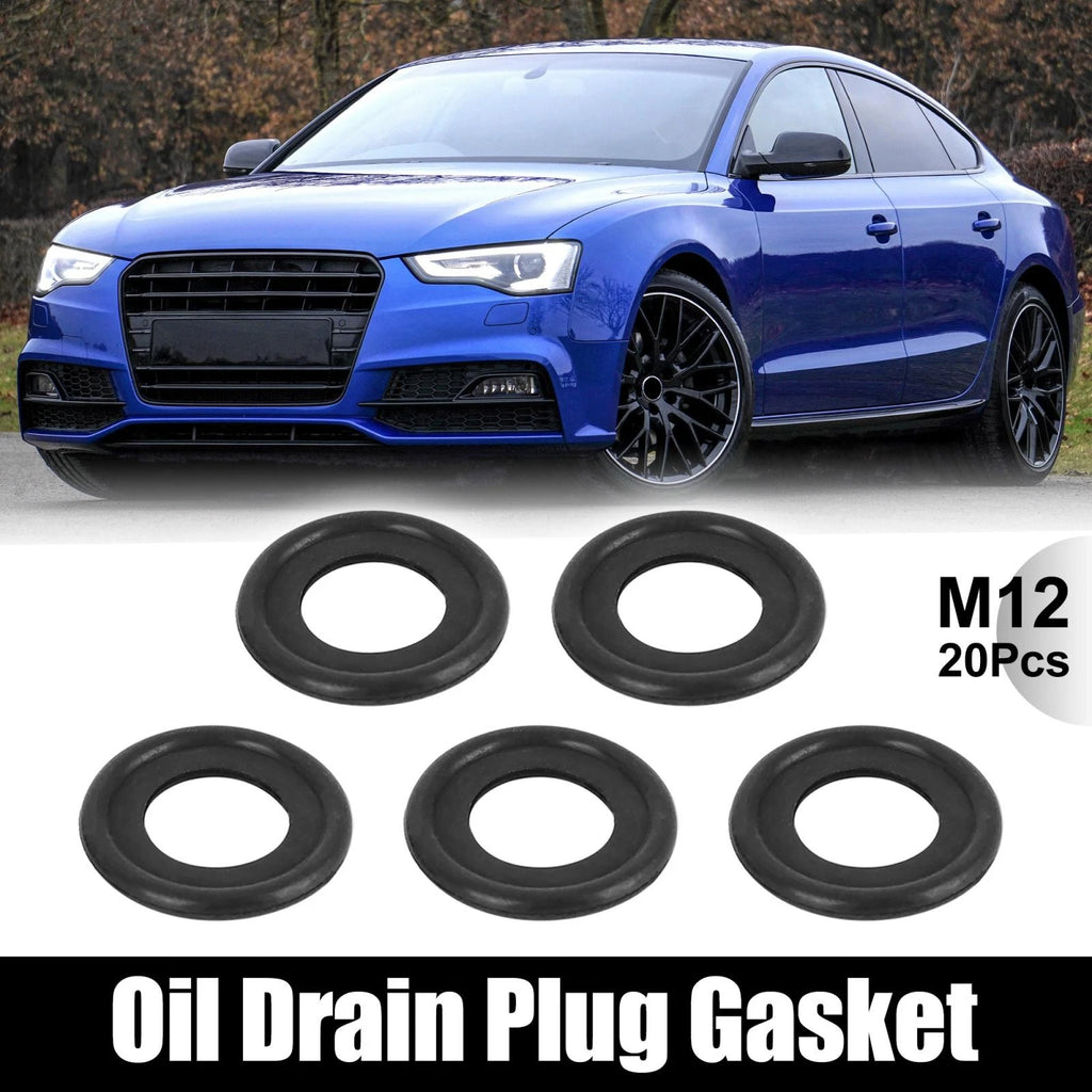 20pcs M12 Rubber Engine Oil Drain Plug Crush Gasket Washers for Chevy