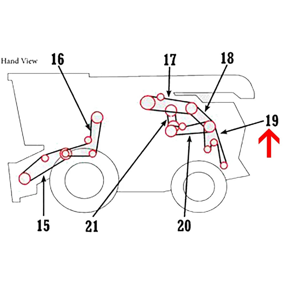 Chopper Drive Belt for John Deere Combine (AMH240974, H240974)