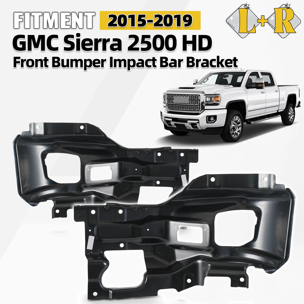 Front Bumper Impact Bar Bracket Pair for GMC Sierra 2500 HD (2015–2019)