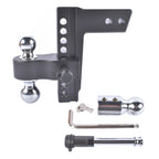2" Drop Aluminum Trailer Tow Hitch for 2.5" Receiver (18500 lbs)