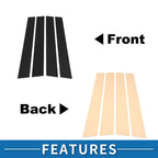 Set of 4 Door Pillar Window Trim for Toyota Highlander (2008–2013) Black