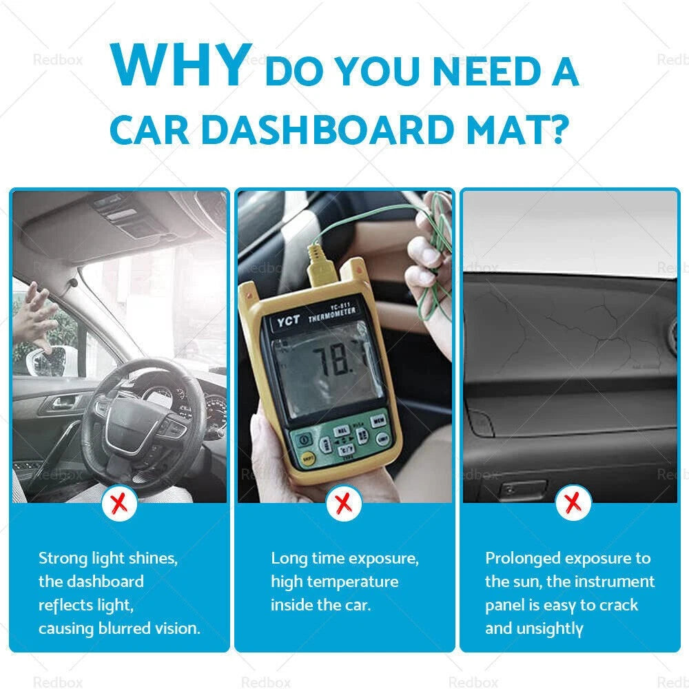 Dash Mat Cover for Hyundai i-30 (2012–2017) - Black Non-Slip