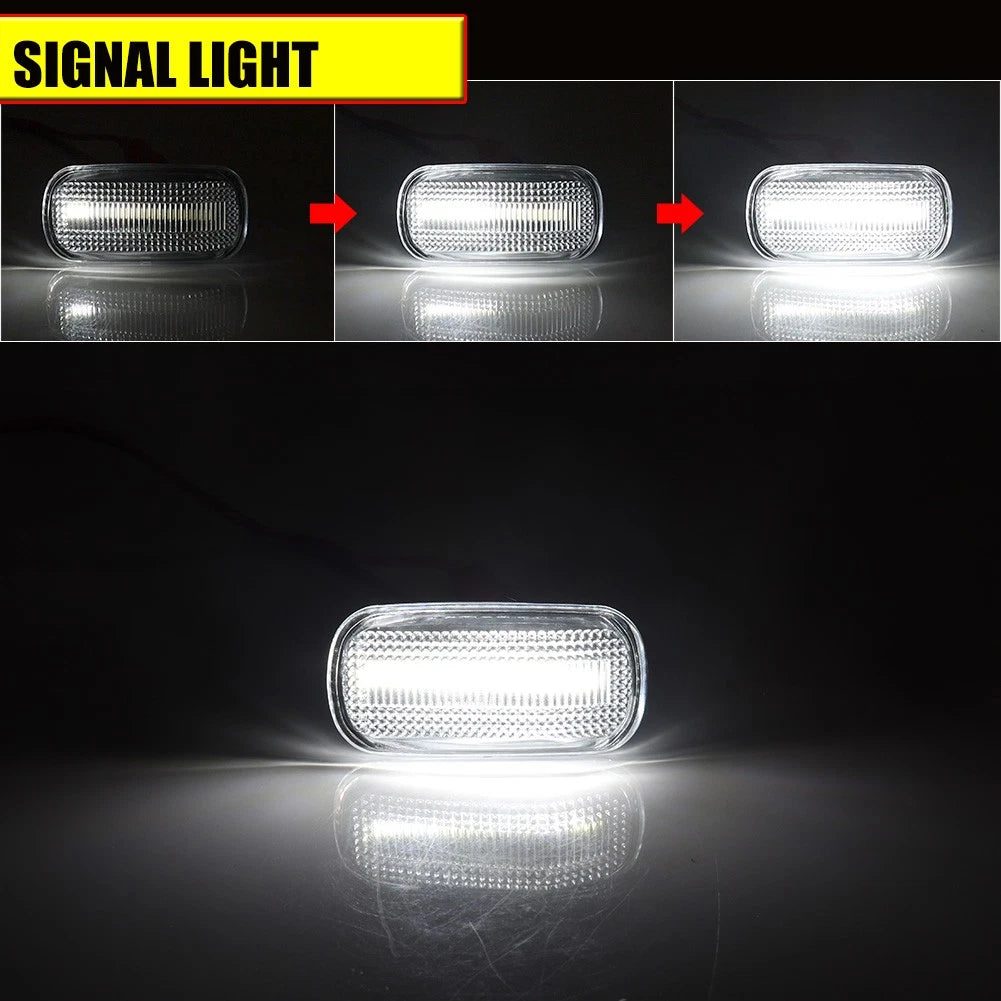 Sequential White LED Clear Side Marker Lights for Honda Civic, Acura RSX, Integra