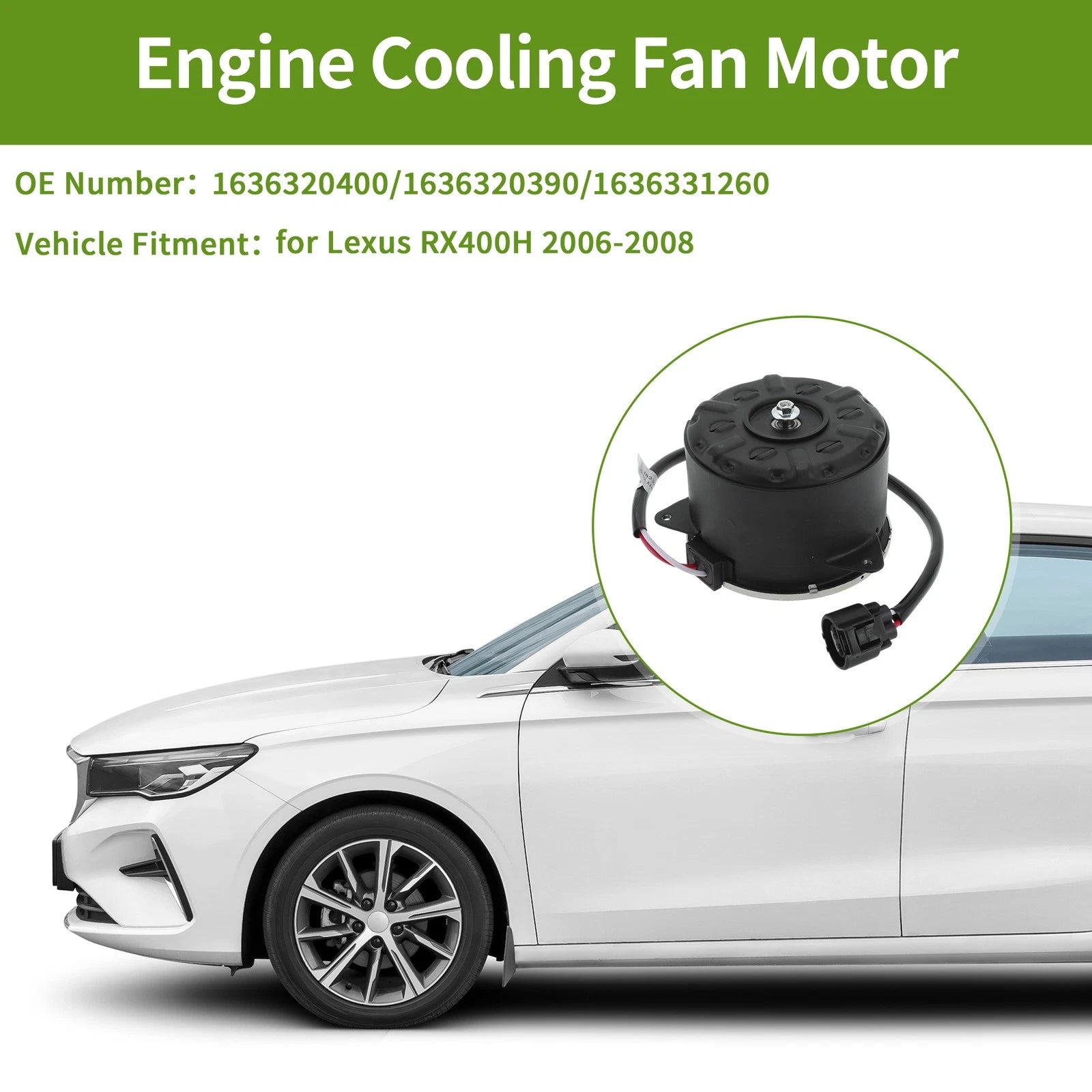 Radiator Fan Motor for Lexus RX400H (2006–2008) No. 1636320400 1 Pc