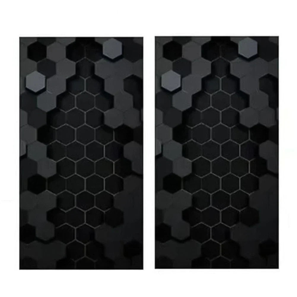 2x Car B Pillar Waterproof Decal for Honeycomb Style Vehicle Upgrade