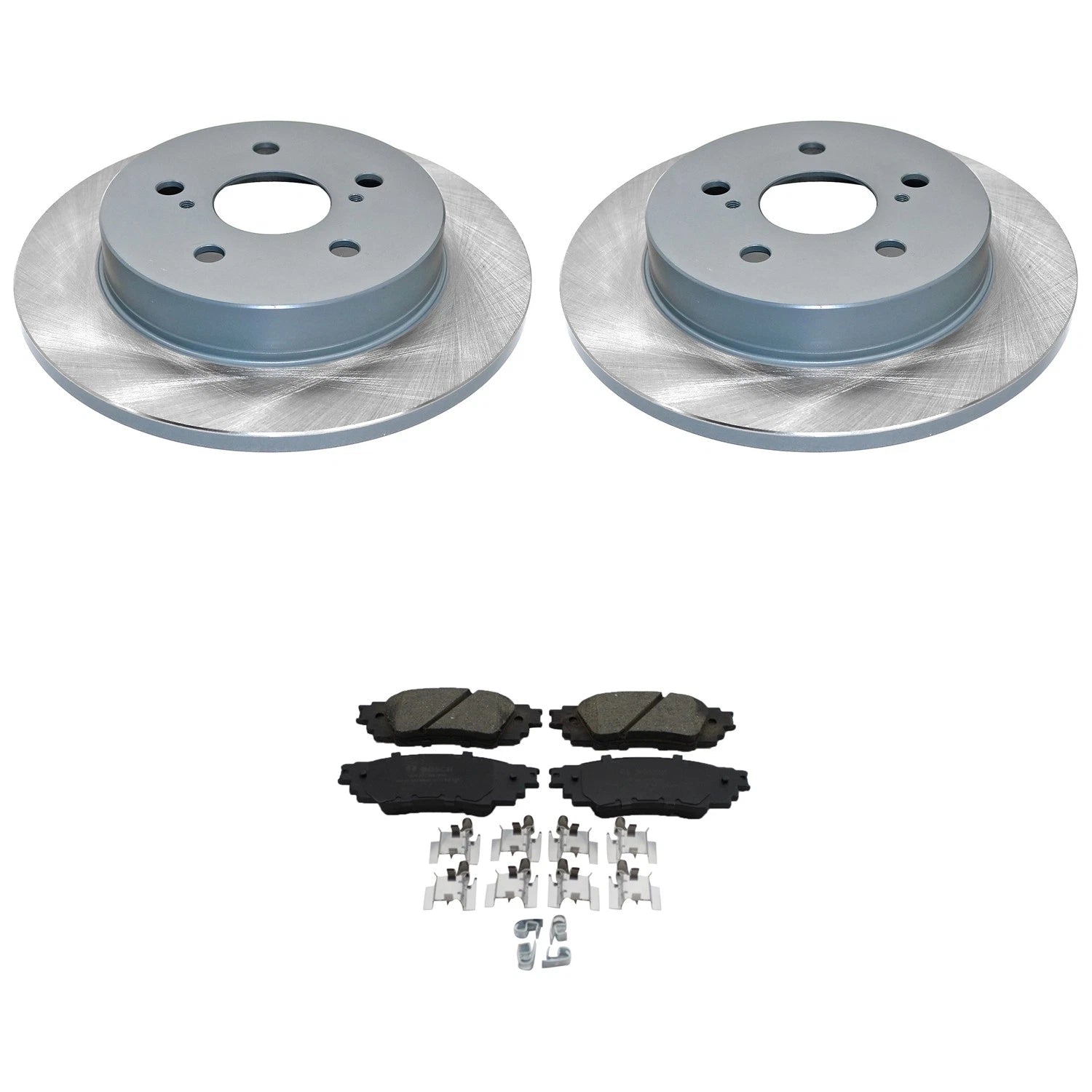 DuraGo Rear Rotor & Bosch QuietCast Ceramic Disc Brake Pad Kit for ES250 C-HR RAV4 (2015–2021)
