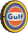 Gulf Oil LED Neon Round Sign for Automotive Use (12x12 Inch)