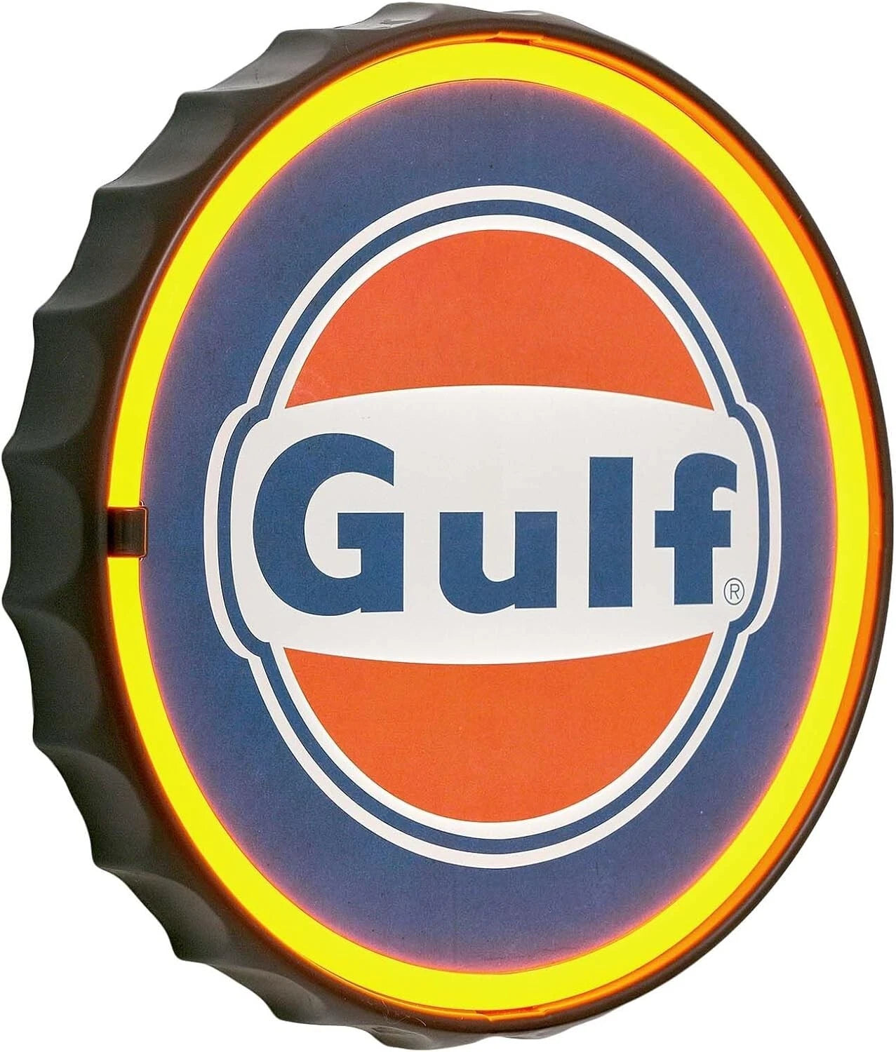 Gulf Oil LED Neon Round Sign for Automotive Use (12x12 Inch)