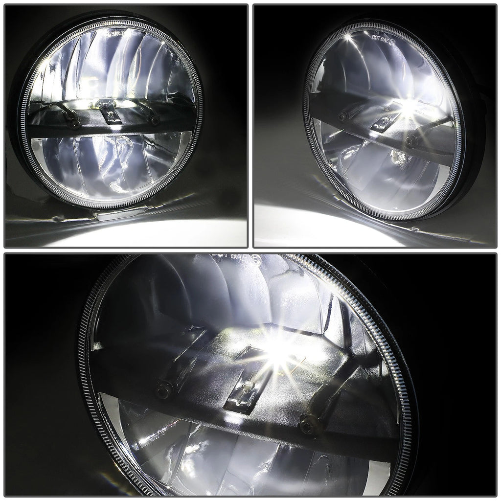 LED Headlights for Jeep Wrangler JK (2007–2018) - Chrome Housing, Clear Lens
