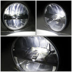 LED Headlights for Jeep Wrangler JK (2007–2018) - Chrome Housing, Clear Lens
