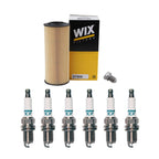 Wix Engine Oil Filter & Denso Spark Plugs Set for Audi A4 Quattro (2005–2009)