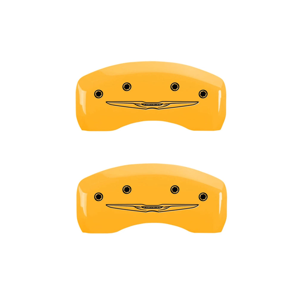 Brake Caliper Covers Front Yellow for 2011-2014 Chrysler 200 by MGP