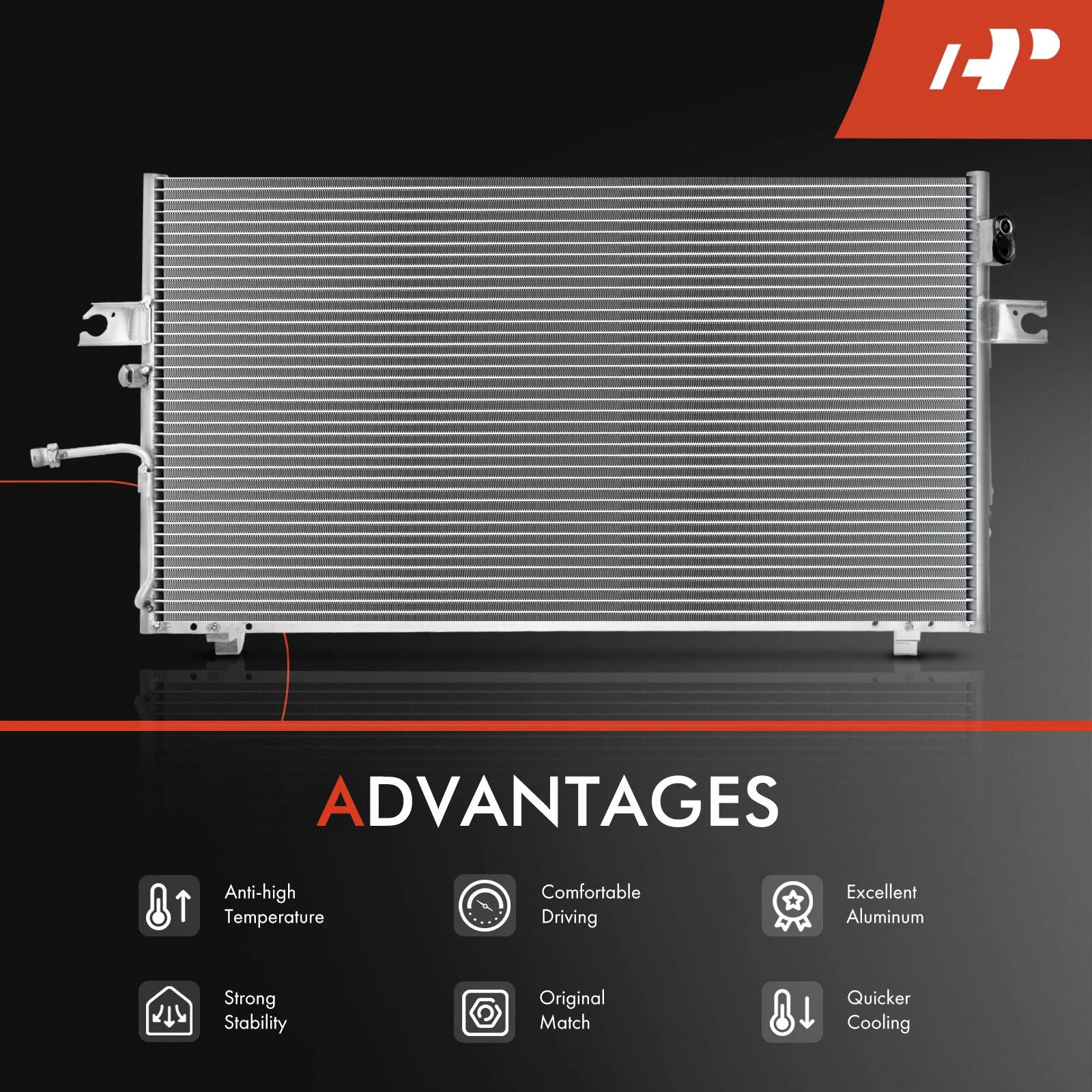 A/C Condenser with Bracket for Infiniti I35 (2002–2004) Nissan Maxima (2002–2003)