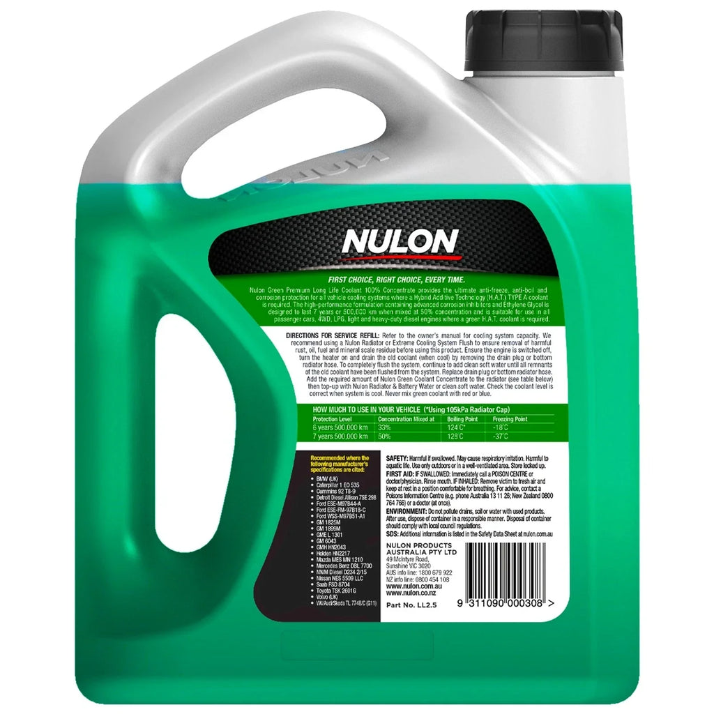 Long Life Coolant 2.5L for Green Premium AF/AB LL