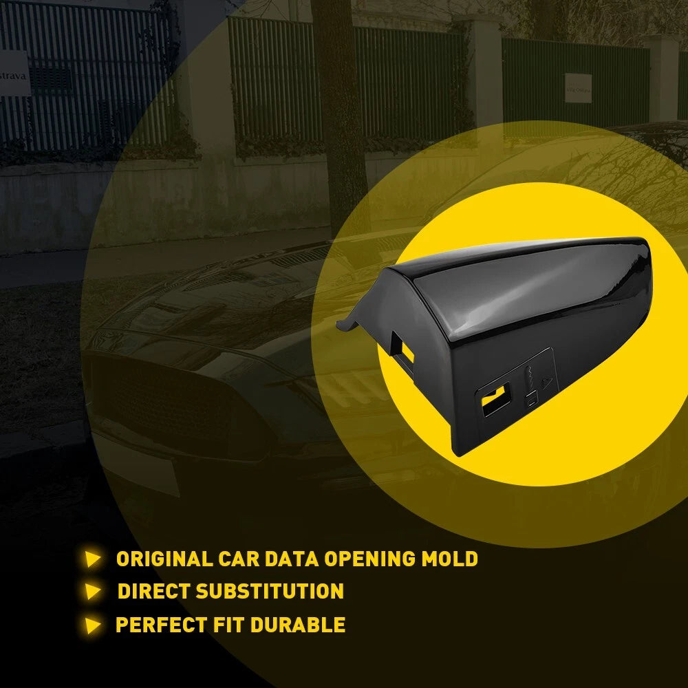 Front Left Door Handle Key Cap Cover Bezel Black for Ford Mustang (2015–2022)