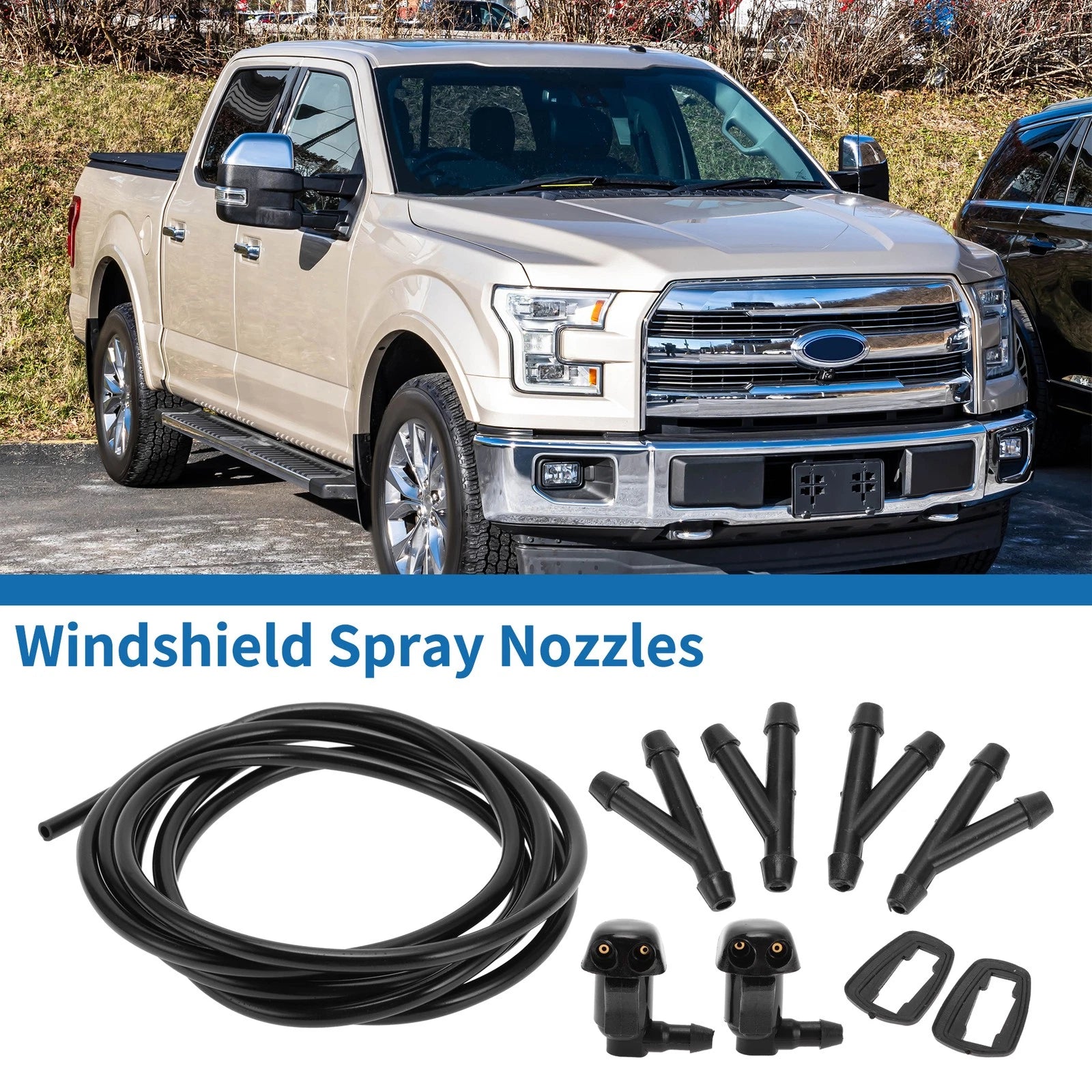 Set of 2 Front Windshield Washer Nozzles No.GJ6E67510B for Toyota MR2 (1989)