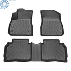 Set of 3 TPE Floor Liners for Chevrolet Malibu (2016–2025) Black Anti-Slip