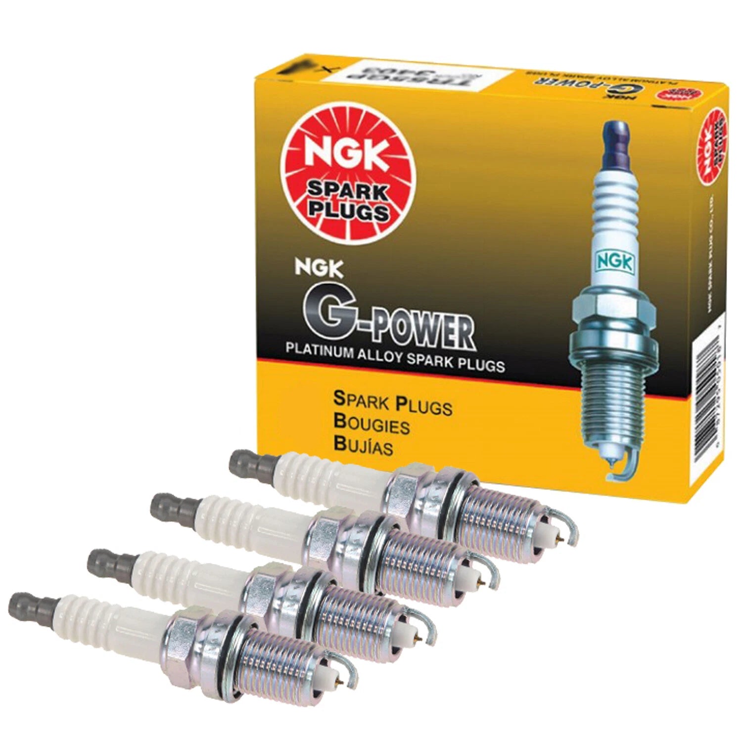 Set of 4 NGK G-Power Platinum Spark Plugs ZFR6FGP 7100 for Acura Chevrolet Ford