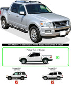 iBoard Running Boards 6" Matte Black for Ford Explorer Sport Trac (2007-2010)
