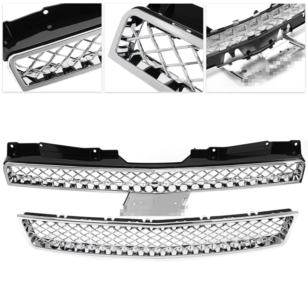 Chrome Grille for Chevy Tahoe/Suburban LTZ 1500 2500 (2007–2013)