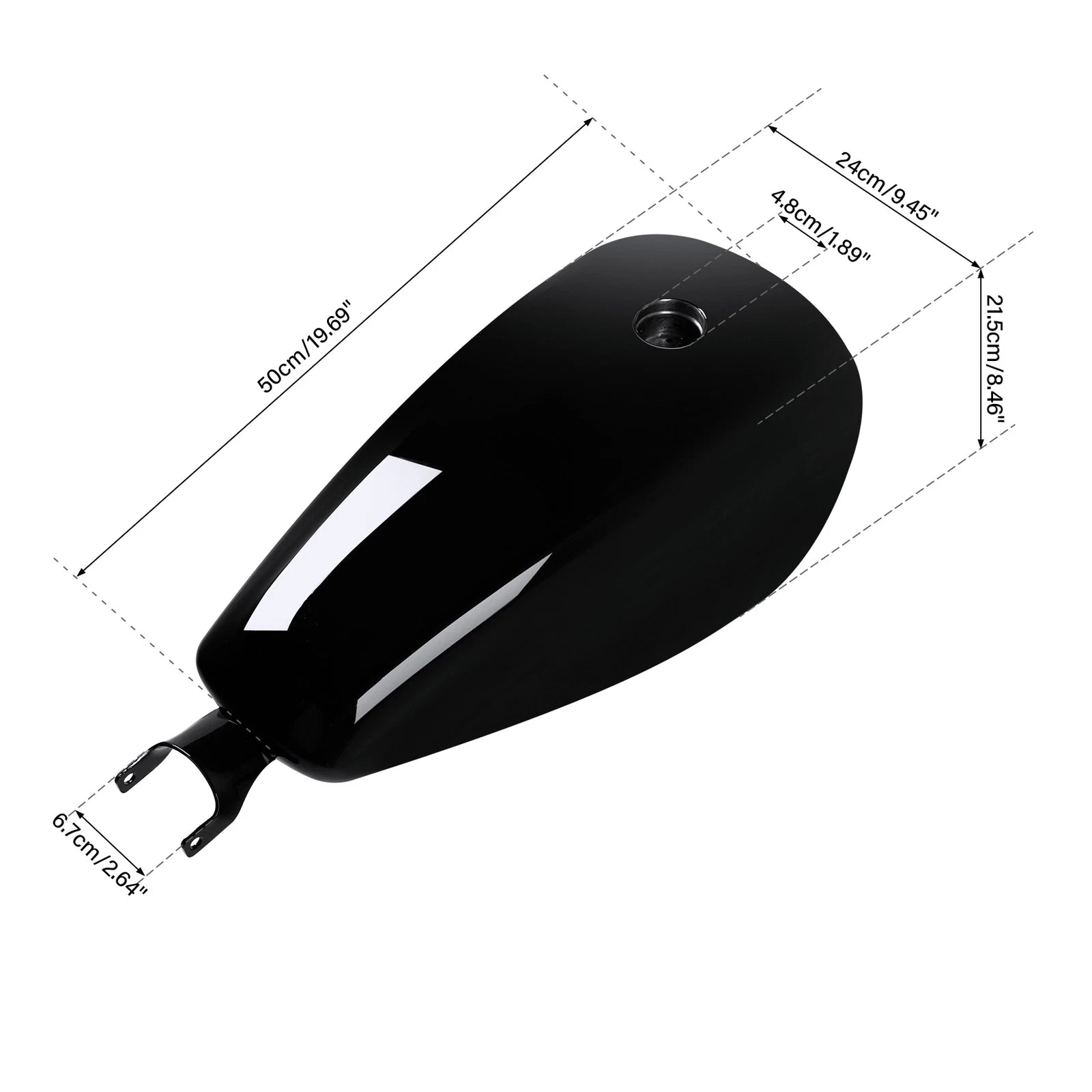 2.6 Gallon Gas Fuel Tank for Harley Sportster XL883 1200 48 72 (2007–2022)