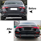 Black Rear Throat Exhaust Pipe Cover Trim for Mercedes Benz E Class (2024+)