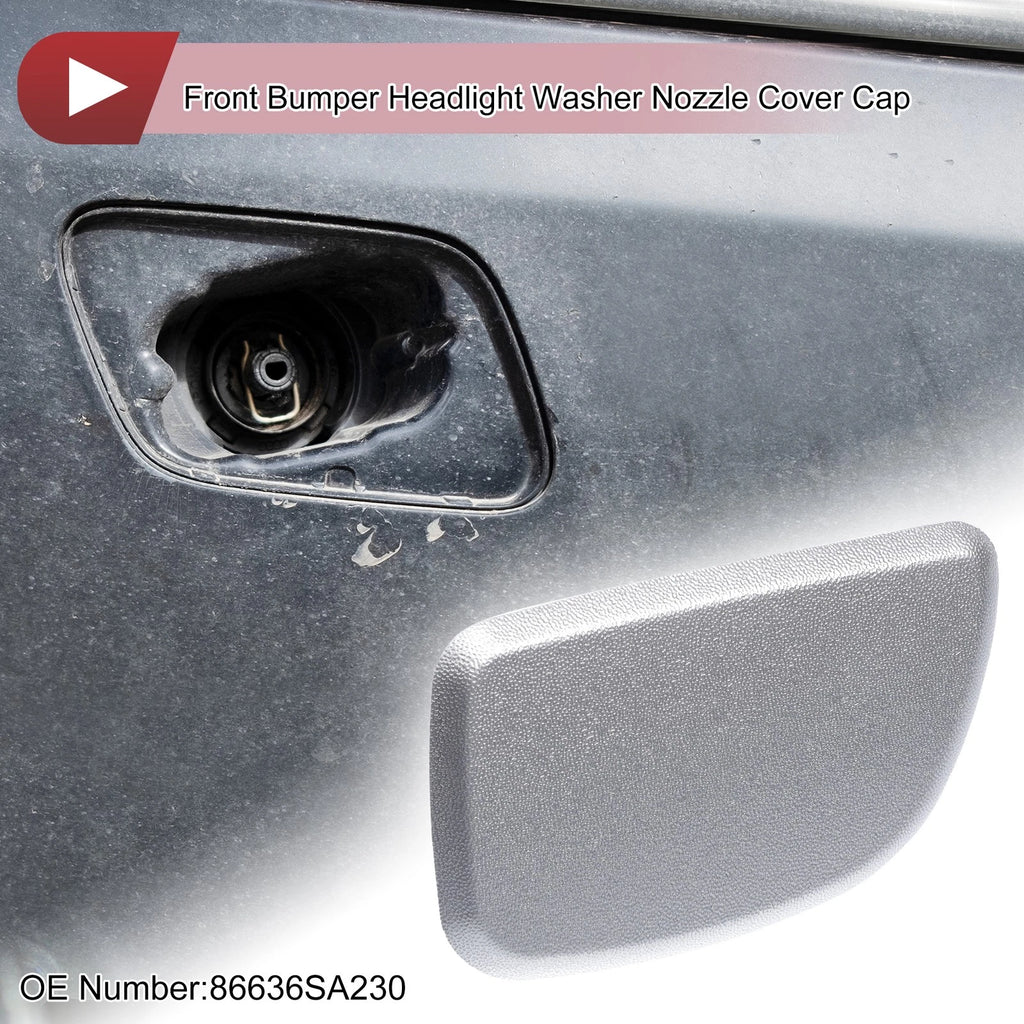 Front Left Washer Nozzle Cover Cap for Subaru Forester (2005–2007) Silver Tone