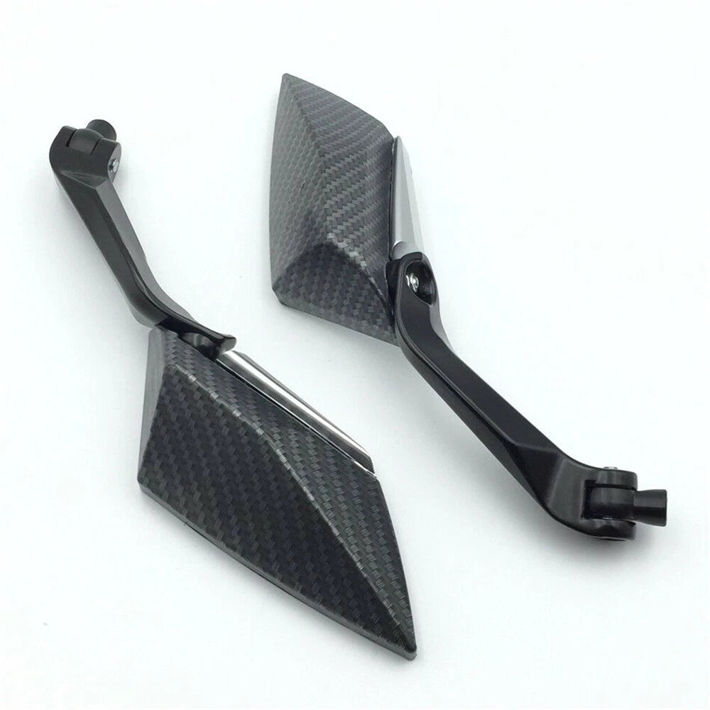 Carbon Diamond Blade Rearview Mirrors 8mm 10mm for Honda Shadow Valkyrie Magna