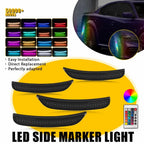 4Pcs RGB LED Bumper Side Markers for Dodge Charger (2015–2023)