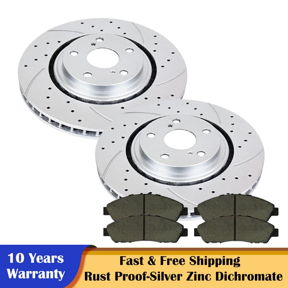 Front Brake Rotors and Pads Kit for Lexus RX350 RX450H (2007–2022)