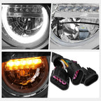LED DRL Sequential Turn Signal Headlights for Dodge Challenger (2008–2014)