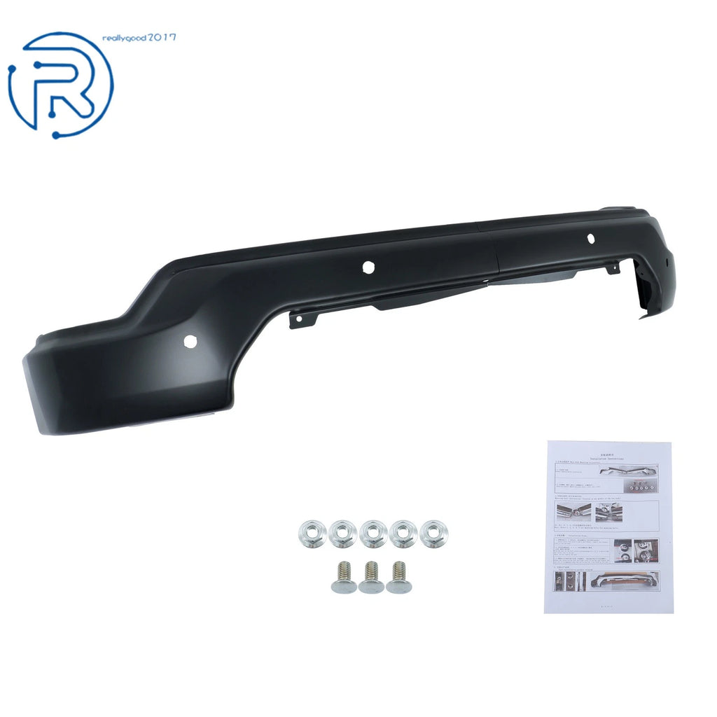 Black Steel Split Front Bumper for GMC Sierra 1500 (2019-2021) with Sensor Hole