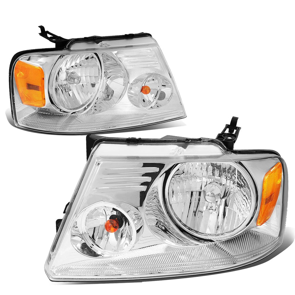 Chrome Housing Amber Corner Headlight for Ford F150 (2004–2008)