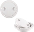 2X 4 Inch White ABS Marine Round Access Hatch Cover Non-Slip Deck Hatch