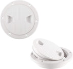 2X 4 Inch White ABS Marine Round Access Hatch Cover Non-Slip Deck Hatch