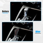 Black Gear Shift Knob Cover for Honda Accord 2018-2022 with Red Stitches