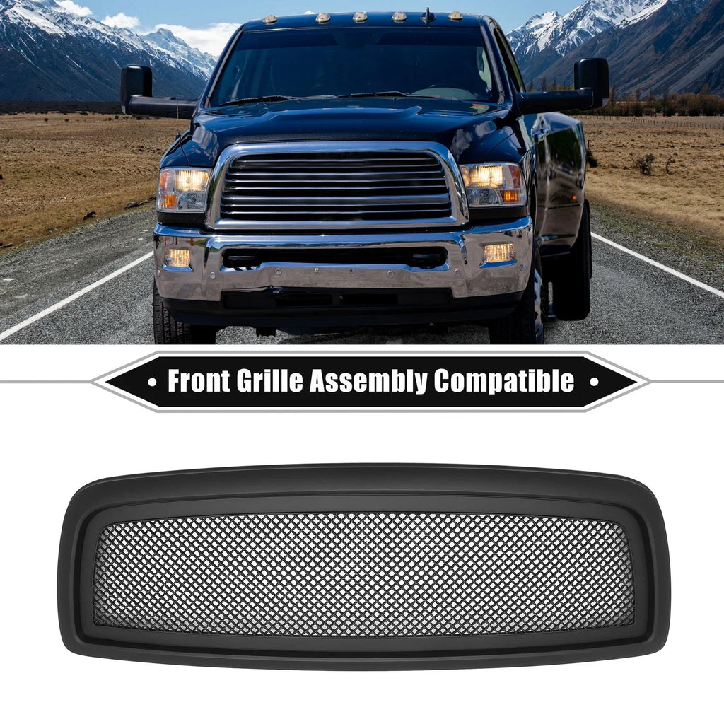 Front Grille Assembly for Dodge Ram 1500 2009-2010 Durable Matte Black