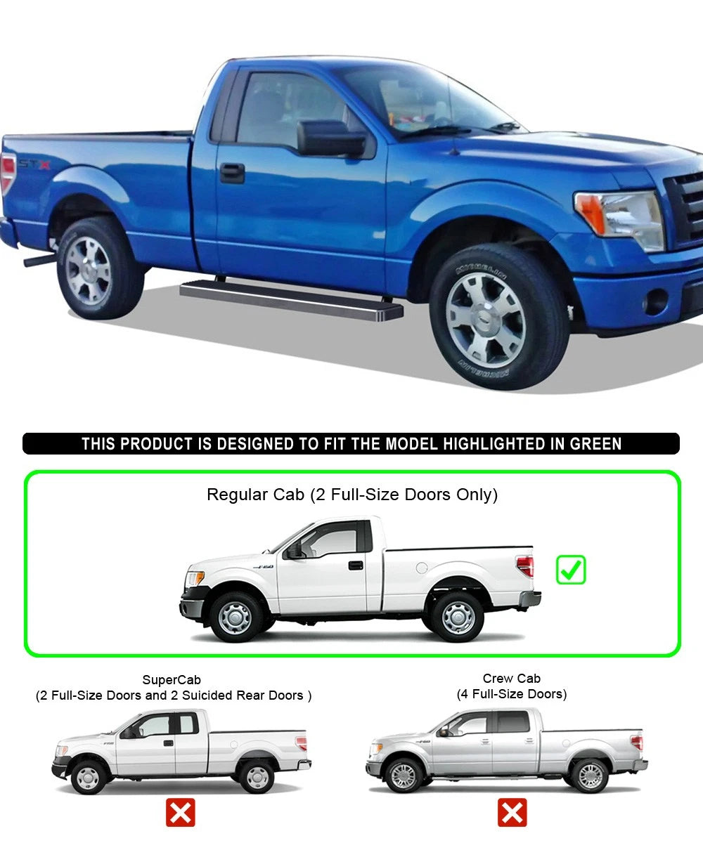 Running Boards for Ford F150 Regular Cab (2009-2014) 6 Inch