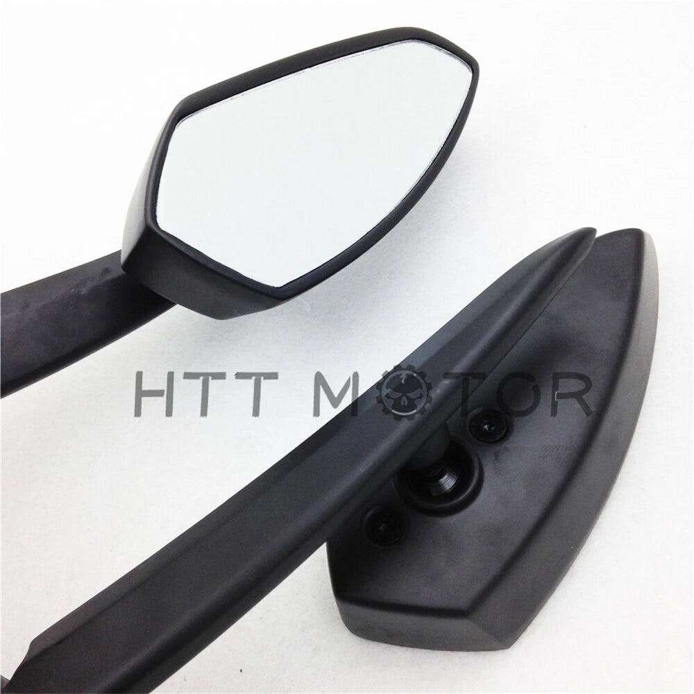 Blade Mirrors for Harley, Kawasaki, Honda, Yamaha Motorcycles (All Models) Black Pair