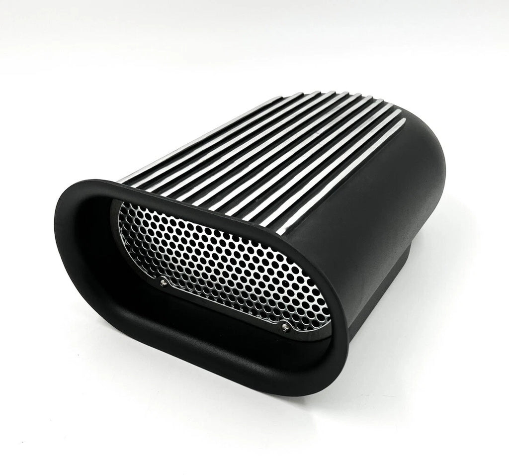 Hood Scoop Air Cleaner for Black Aluminum Hilborn Finned 4 Barrel Carb (14")